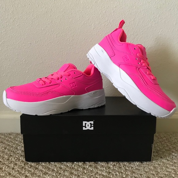 DC Shoes - DC Women’s Hot Pink Platform Skate Shoes Sneakers